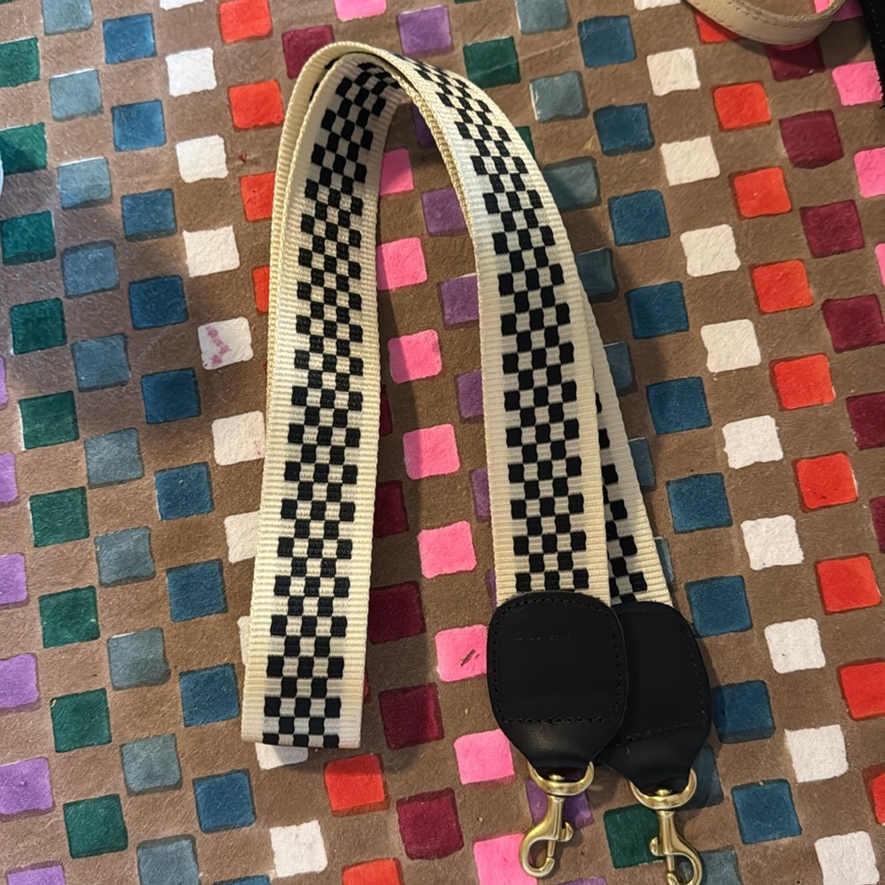 Clare V. Checkered crossbody Bag strap